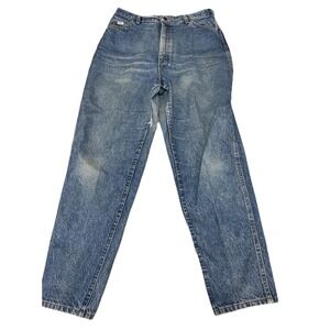 Lee Relaxed Fit Tapered Leg Jeans Size 16 MED USA Made Light Wash Vintage